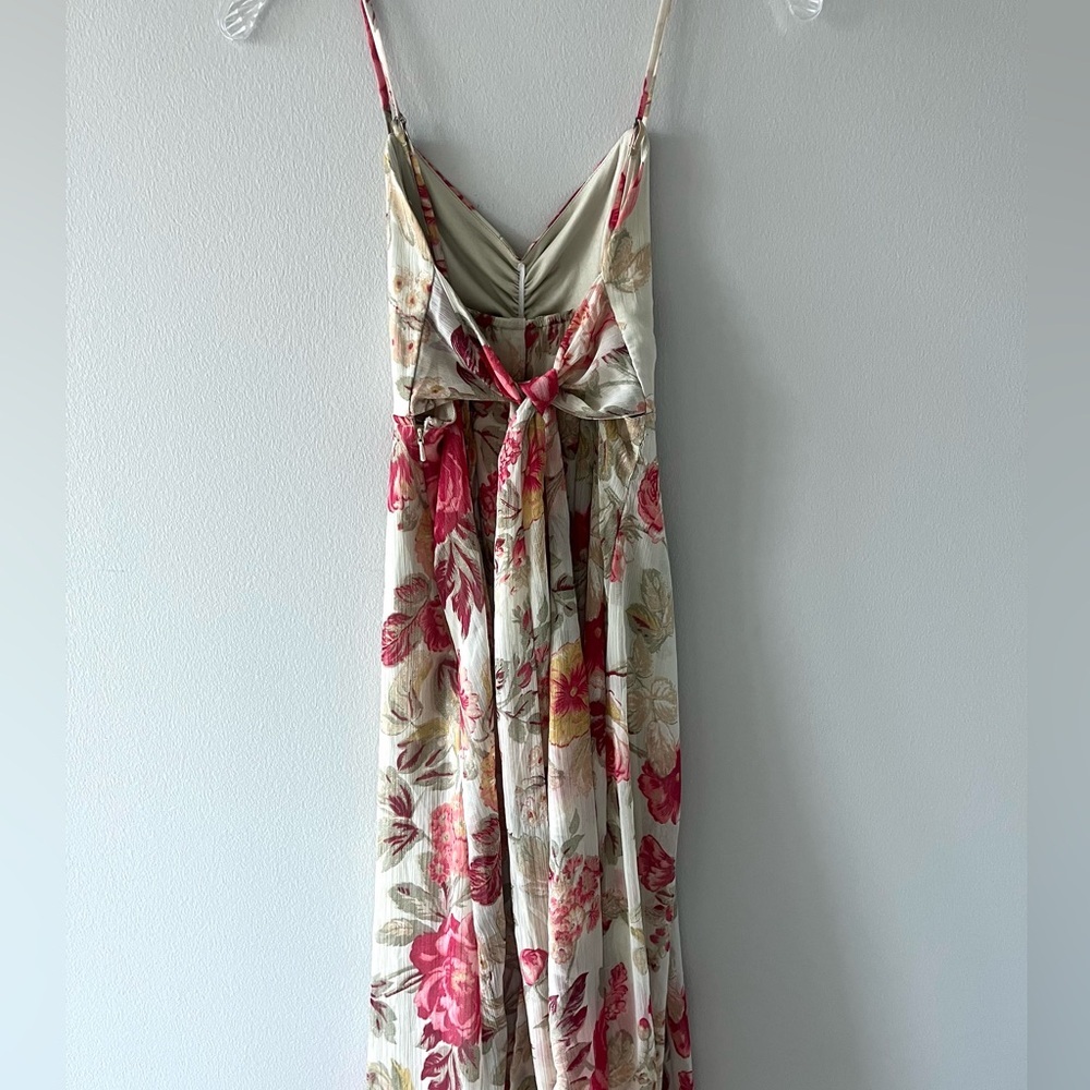H&M Floral Tie Back Midi Dress - Picture 3 of 9